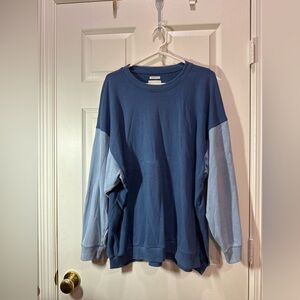 American Eagle Outfitters Blue and Gray Men's Sweater